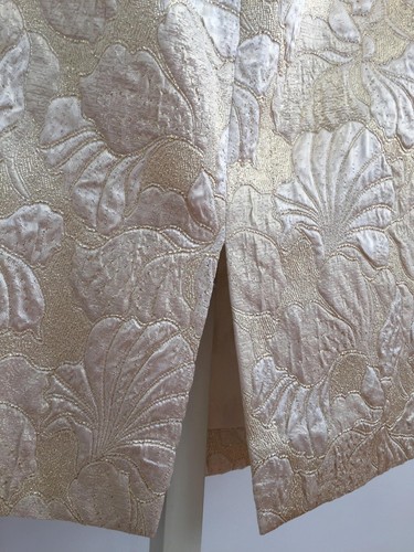 Vintage Riece Metallic Gold Clam Shell 3 Piece Skirt Suit Set Sz 12 Mermaidcore - Picture 21 of 24