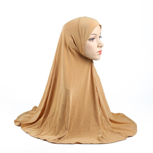 One Piece Amira Hijab Khimar Pull On Ready Made Instant Scarf Women Muslim Niqab - Picture 20 of 22