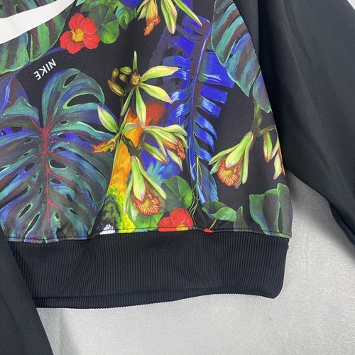Nike Women's Floral Crew Sweatshirt Black Medium AQ9722-010 Sportswear Casual - Picture 8 of 14