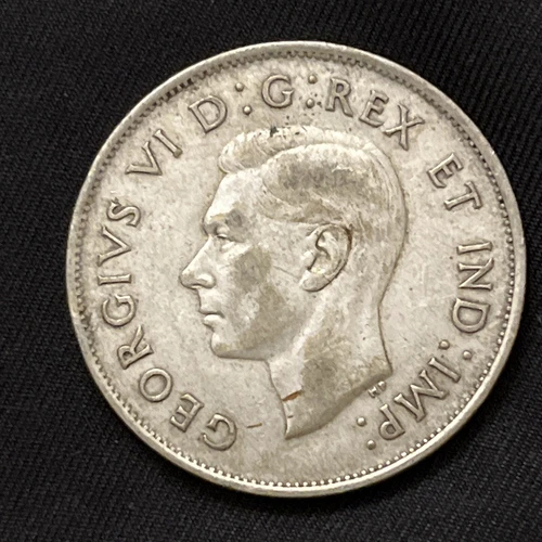 CANADA 1939 50 CENTS HALF DOLLAR KING GEORGE VI CANADIAN .800 SILVER COIN B13