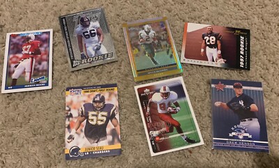 Football Cards NFL-Rookie Lot. McGahee Refractor, Seau, Torry Holt, & More