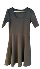 Allison Brittney Dress Woman’s Grey Charcoal Size Medium. A Line. Simple Classic