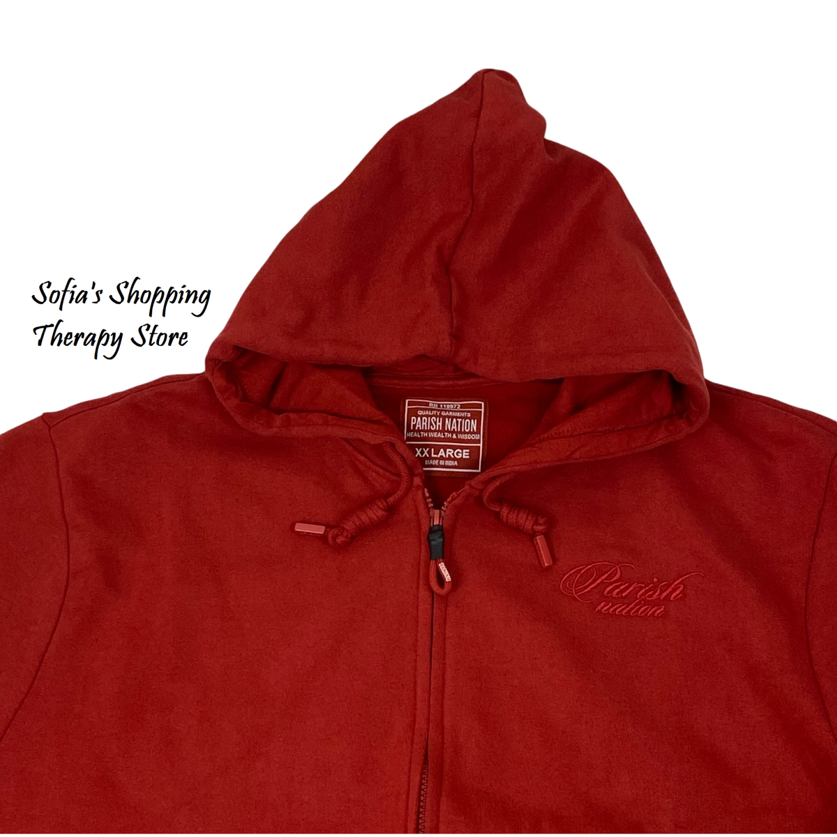 Parish Nation Hoodie Men's 2XL Big N Tall Fleece Interior RED