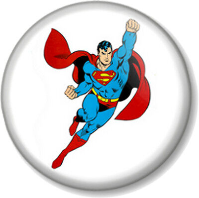 Superman Logo 25mm 1/" Pin Badge Button DC Comics Superhero Classic Clark Kent