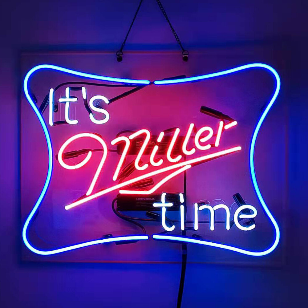 Beer Time Neon Beer Sign Home Bar Store Pub Decor Vintage Neon Bar