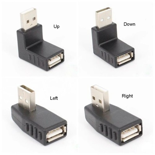 USB 2.0 A Male to Female 90Degree Left,Right,Up,Down Angle Extension Adapter - 第 2/12 張圖片