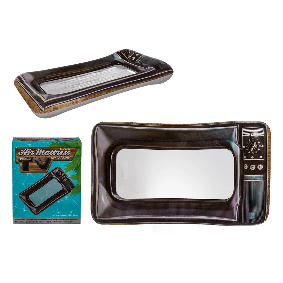 OOTB Luftmatratze Fernseher Retro Vintage Glotze TV Badematratze Strand ca. 150 cm