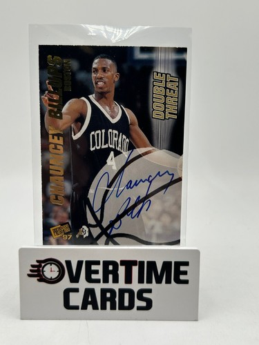 1997 Double Threat /500 Antoine Walker Chauncey Billups #DT6 Rookie Auto RC HOF