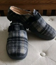 Easy Spirit Womens Sescuff 2 Plaid Slip On Mule Slippers 9.5 Wide-New