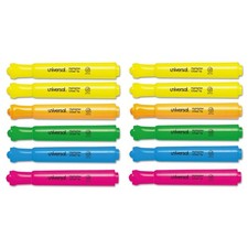 Universal UNV08867 Chisel Tip Desk Highlighters 1 Count Pack of 1 , Assorted