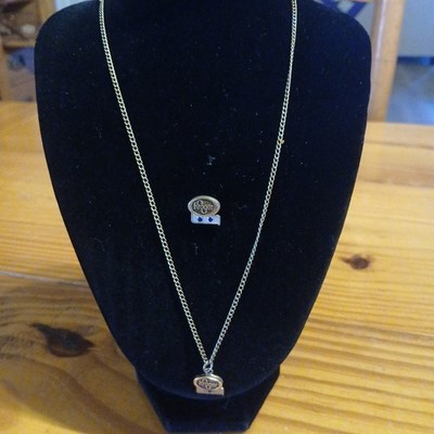 VTG Kroger Grocery Store 5 And 10 YR Service Award Lapel Pin & Necklace 