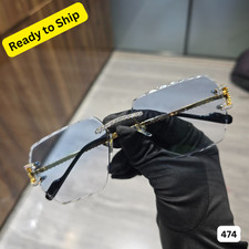 VVS D Moissanite Sunglasses Glasses Iced Out Men Rimless Glasses Gift For Him