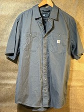 CARHARTT RUGGED FLEX  RELAXED FIT MIDWEIGHT CANVAS SHORT-SLEEVE SHIRT, Large