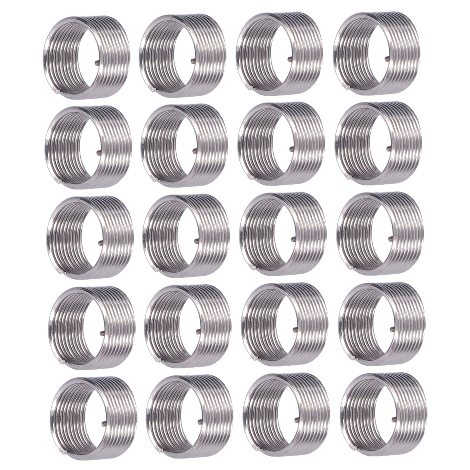 ✿ 20Pcs Wire Thread Insert M12x1(1D) Threaded Repair Reduce Nut Extension Tool