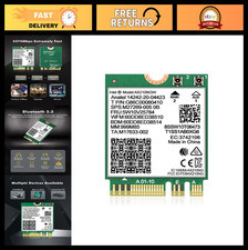 WiFi 6E Network Adapter, Tri-Band 5400Mbps, Bluetooth 5.3, M.2 for Laptop, Win 1