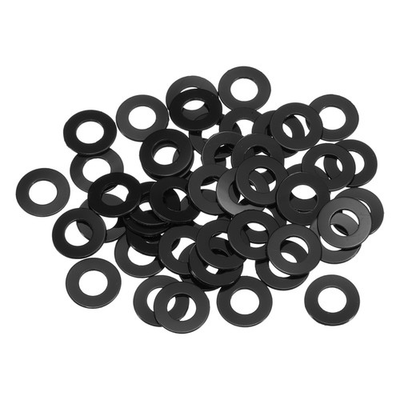 #ad 80Pcs M10 Nylon Flat Washers Plastic Washer 10mm ID 15mm OD 0.5mm Thick Black $16.58