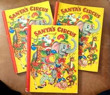 Lot of 3 – 1952 Santa’s Circus Pop-Up Books – Good Cond, Nearly Complete