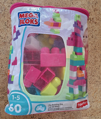 Mega Bloks Bausteinebeutel pink (60 Teile) (2018,) 1-5 Jahre, Kunststoff