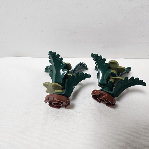 Lego Lote De 2 Plantas Arbustos Flor Ciudad Amigos MOC RECONSTRUIR Verde Hojas Curvas - Imagen 3 de 4
