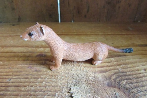 Small Plastic Ferret Figure 8.5cm L x 3.5cm H