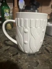 Winter Wonder Lane Holiday Cozy Collection White Sweater Mug Cup