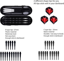 Professional Soft Tip Darts Set 20 Grams - 50 Rubber O-Rings  30 Darts Plast...