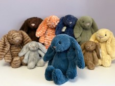 Jellycat Retired Medium Bashful Mineral Blue Bunny, New Without Tags, Genuine