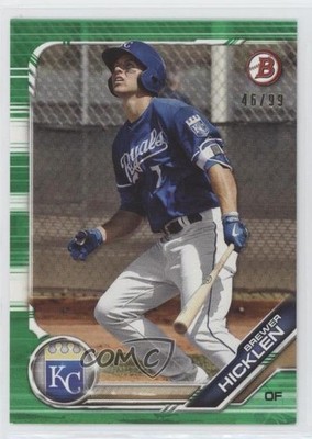2019 Bowman Draft Green 46/99 Brewer Hicklen #BD-75 0us5