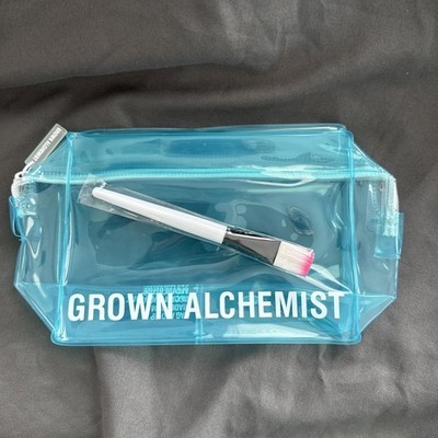 Grown Alchemist Makeup Bag, Blue,  With Free Makeup Brush