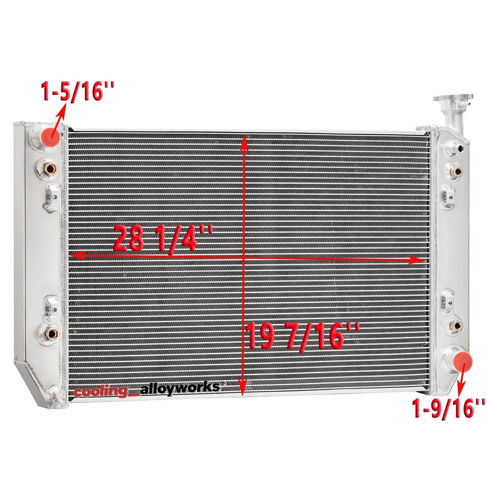 3 Row Core Aluminum Radiator Fit Chevrolet P30/GMC P3500 5.7L V8 AT/MT 1994-1999 Foto 3 de 4