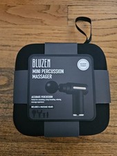 Bluzen Mini Percussion Massager with Carrying Case Black, 4 Massage Heads