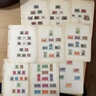 Vintage US Stamp Collection on Old Album Pages