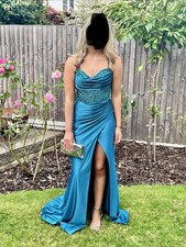 Teal Blue Prom Dress Size 8 (suitable for bridesmaid as well)