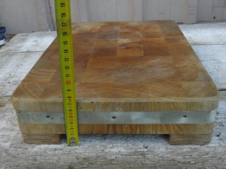 véritable billot de table , planche à découper , Art de la table , 27 x 36 cm - Photo 4/4