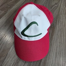 Pokemon Ash Ketchum Hat Red White Baseball Cap Embroidered Logo