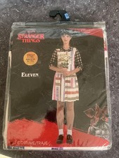 Stranger Things ELEVEN Costume Adult Large/XL New Halloween Cosplay Dress