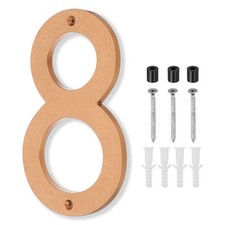 10 Inch House Number, House Address Numbers Sign Large Floating, Gold, 8