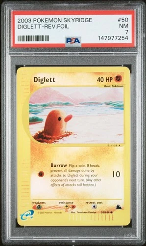 Diglett 50/144 Skyridge Reverse Holo PSA 7