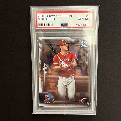 2016 Bowman Chrome Mike Trout #1 PSA 10 Los Angeles Angels MVP