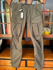 NEW G Star Raw Rovic Zip 3D Straight Tapered Pants Grey/Green Cargo 31x32