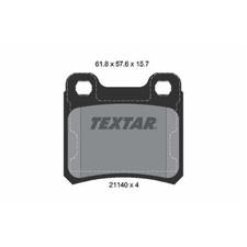 Satz Bremsbeläge Bremsklötze hinten für Opel Astra F T92 Calibra A C89 | 2381