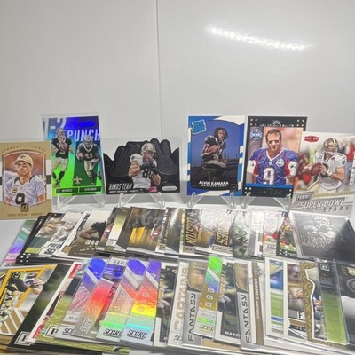 Panini Topps Donruss Score Saints NFL Brees Kamara Rookie Card Lot 55 Cards