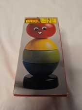 Vintage 1950's BRIO Wooden Stacking Apple Toy Original Box Made In Sweden EXCELL