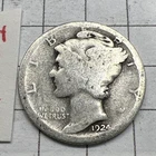 1924   Mercury   Dime - 90% Silver - Free Shipping.