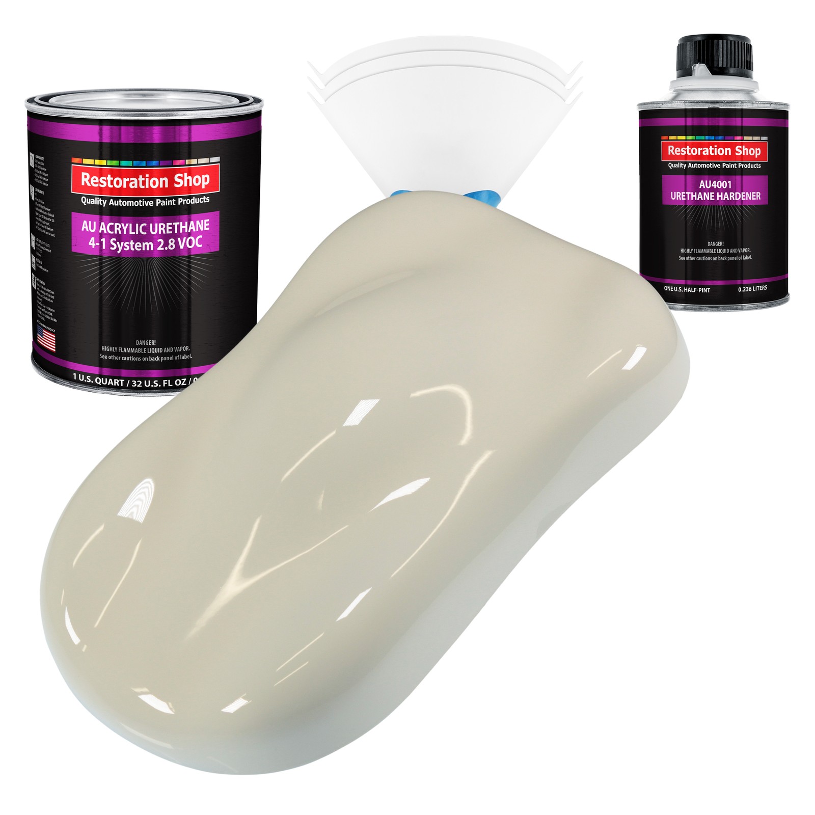 Restoration Shop Performance Bright White Acrylic Urethane Auto Paint Quart Kit