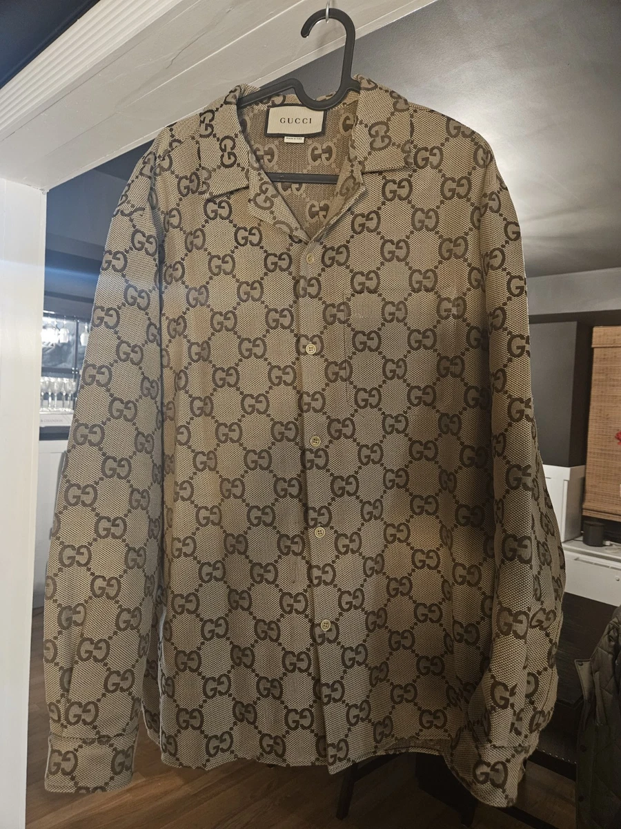Gucci Cotton Long Sleeve Casual Button-Down Shirts for Men for