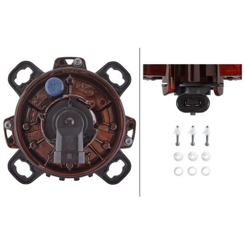 2x HELLA Faro Halógeno Redondo 12V Kit de Faros 1BL 247 042-001 - Imagen 4 de 4