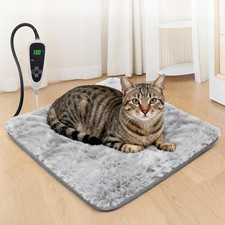 Cat Heating Pad 18X18 in with Smart Thermostat Switch and Power Line Protection