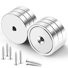 Strong Magnets, 150lb Waterproof Strong Neodymium Cup Magnets with Screws fo...