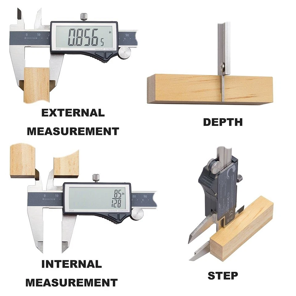 IP54 Digital Caliper, DCLR-0605 0-6" /150mm, Inch/Metric/Fractions Conversion... - Image 3 of 4